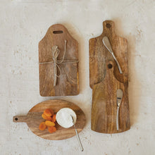 Load image into Gallery viewer, Wood Cheese Board with Knife
