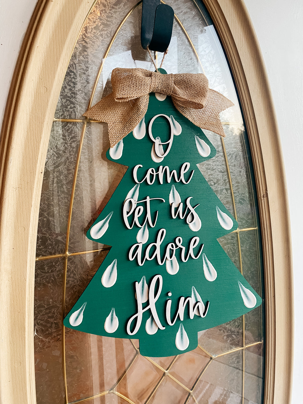 O Come Let Us Adore Him Door Hanger