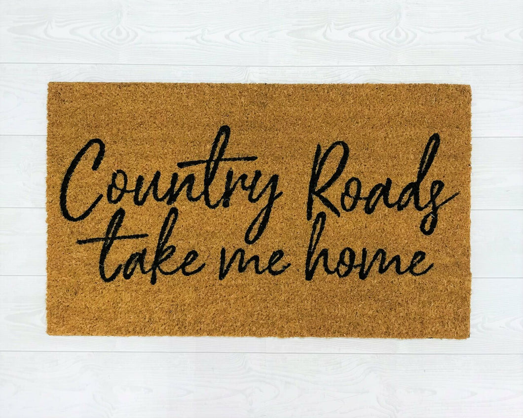 Country Roads Take Me Home Doormat