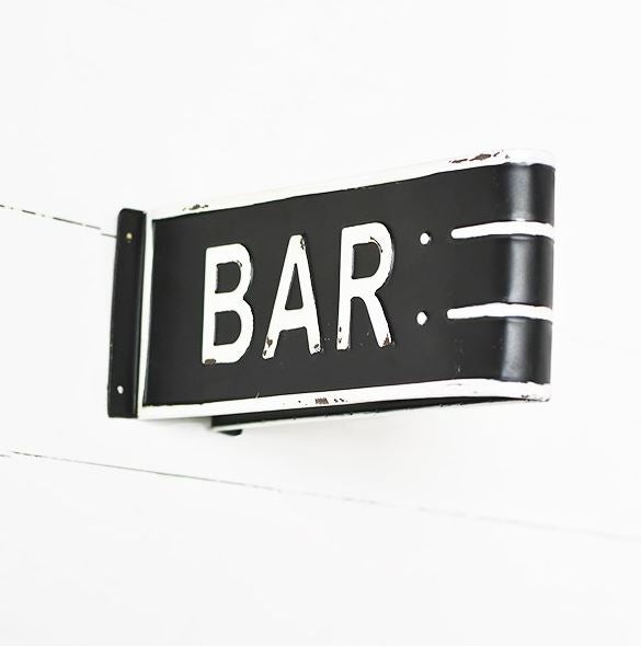 Folded Tin Bar Sign