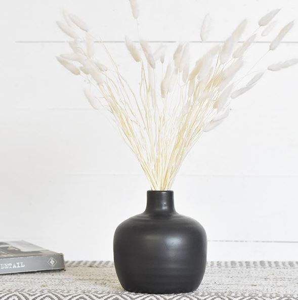 Black Round Vase