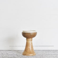 Load image into Gallery viewer, Wood and Marble Candle Stand
