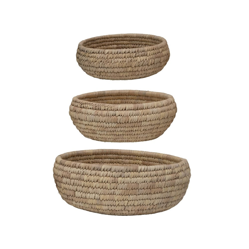 Round Grass & Date Leaf Basket