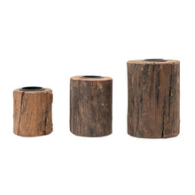 Load image into Gallery viewer, Reclaimed Wood &amp; Metal Tealight Holders
