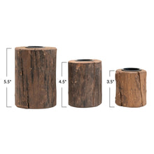 Load image into Gallery viewer, Reclaimed Wood &amp; Metal Tealight Holders
