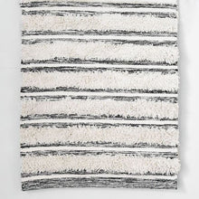 Load image into Gallery viewer, Grey and White Striped Rug
